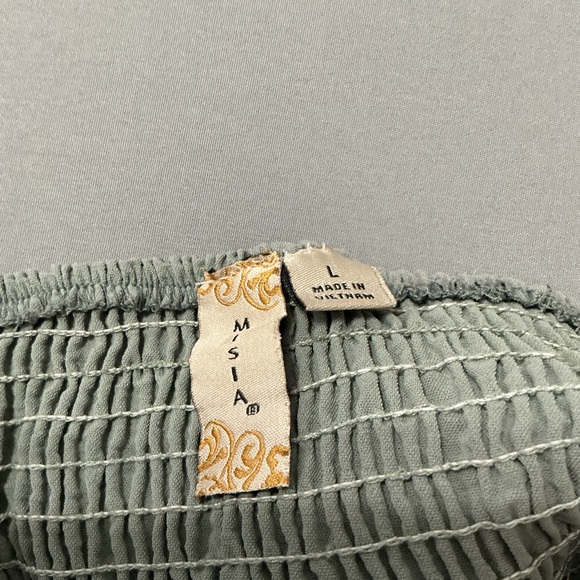 Misia Sage Green Large Smocked Blouse - Picture 3 of 3